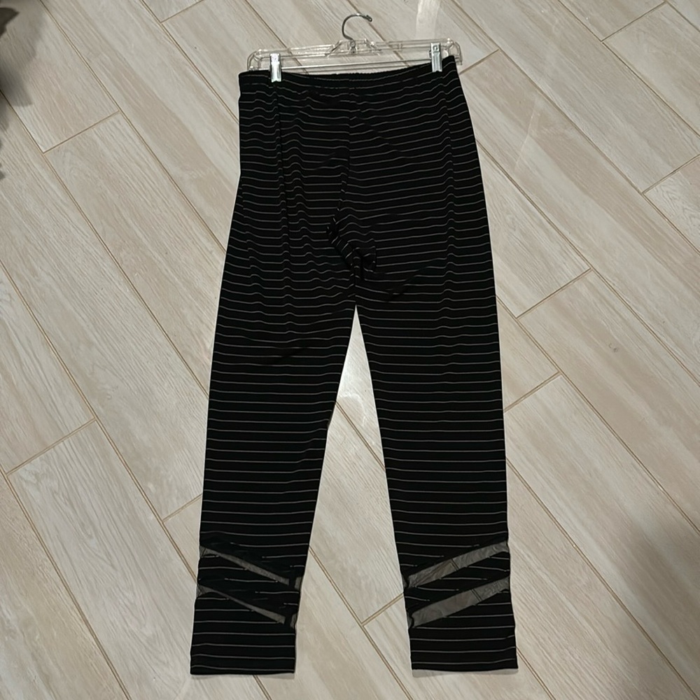 Black Stripped yoga pants